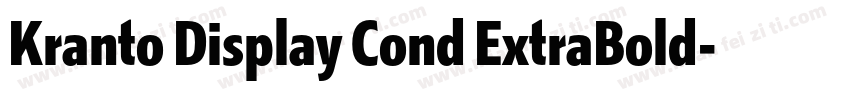Kranto Display Cond ExtraBold字体转换